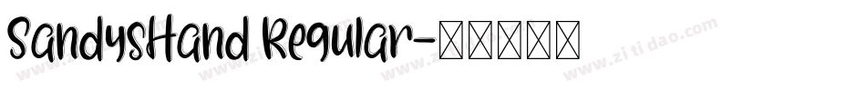 SandysHand Regular字体转换